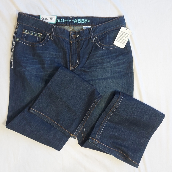 NWT Rocky Mountain Clothing Cruel Denim ABBY blue jeans, 33/15 long - Picture 1 of 15